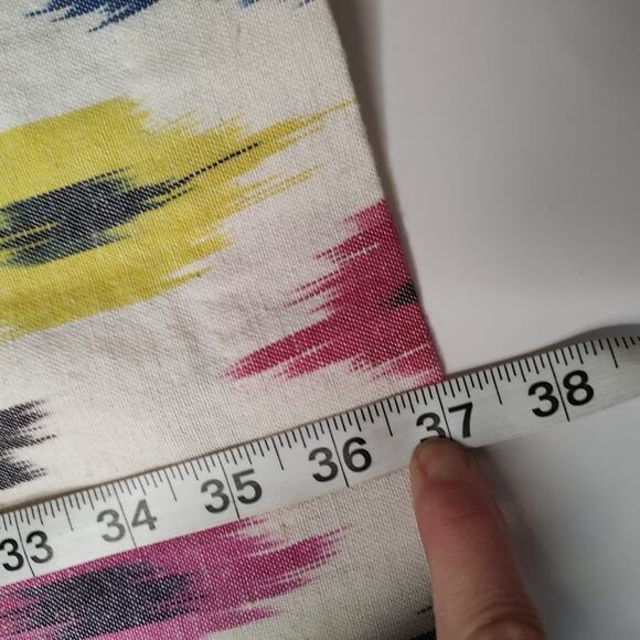 J. Crew Watercolor Ikat Print Cotton Blend Shift Dress in White /Multi Size 4 - Picture 10 of 14